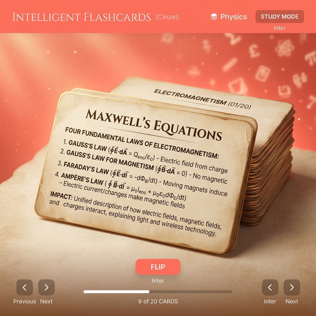 Automated flashcards generated from study content